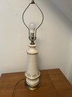 ANTIQUE NIPPLED CERAMIC TABLE LAMP WITH GOLD TRIM & DECORATIONS  — photo 1