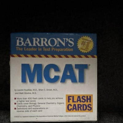 Barron s MCAT Flash Cards Box Set Study Guide - Bio, Chem, Orgo, Physics