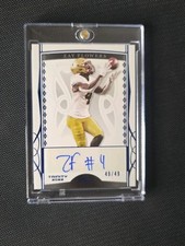 2022 Leaf Trinity - Zay Flowers #BA-ZF1 Navy /49 (AU, RC)