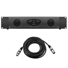 Behringer A800 Professional 800W Reference-Class Power Amplifier, Bundle with 25