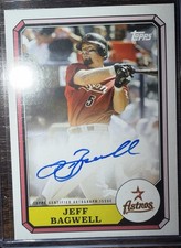 Jeff Bagwell On Card Autograph #87BBA-JBA 2025 Archives