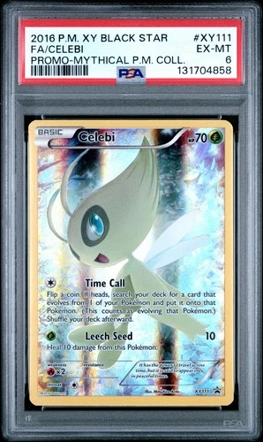 POKEMON XY BLACK STAR MYTHICAL COLLECTION CELEBI #XY111 PSA 6 EX #131704858