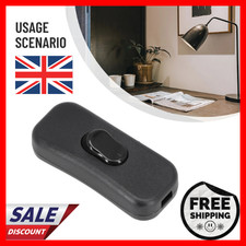 Black/White 3 Core In line Lighting Lamp Rocker On Off Switch, 110 to 250V, 2A