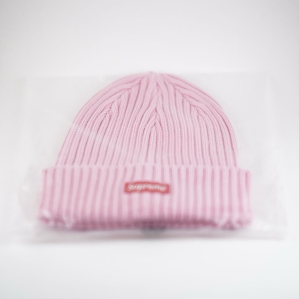 Supreme Overdyed Beanie Pink SS25 BRAND NEW SEALED Small Box Logo