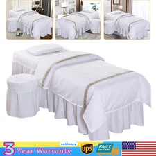 1 Set Beauty Salon Massage Table Bed Sheet Sheet SPA Treatment Full Cover Skirt