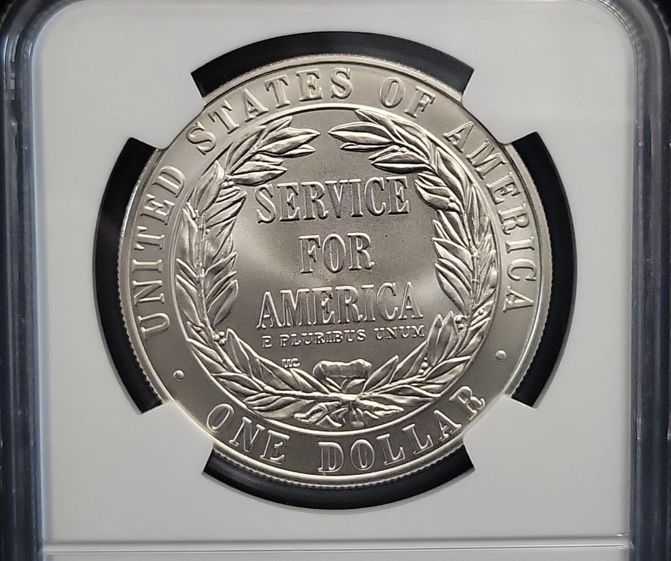 1996 S Community Service Commemorative Silver Dollar NGC MS70 | FLAWLESS - Image 4 of 4