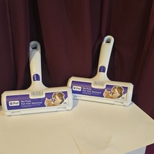 BLACK+DECKER Hair Remover Brush White Purple Travel Friendly for Clothes Carpet