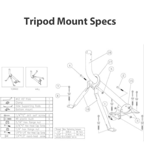 39in (100cm) Satellite Dish Kit w/Tripod Mount & Single LNB- KU BAND FTA Free TV - Picture 7 of 12