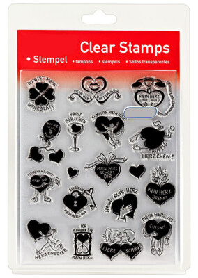 Clear Stamp Set - Mit Herz gesagt- Set~14x18cm - Stempel Transparent 46843 Liebe