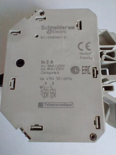 Schneider Electric GB2DB07 2A 2P poliger thermischer magnetischer Leitungsschutzschalter - Bild 2 von 4