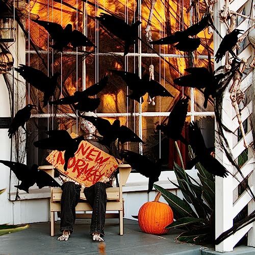 24 Pieces Hanging Halloween Decoration Outside Halloween Decorations Outdoor - Picture 7 of 8