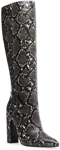 NIB - STEVE MADDEN Women's 'ROUGE' Grey Snake KNEE-HIGH BOOT - US 6.5 (ROUG02S1) - Picture 2 of 5