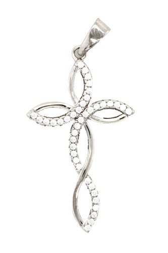 Ciondolo In Ottone Placcato Rodio Con Ciondolo A Forma Di - Foto 4