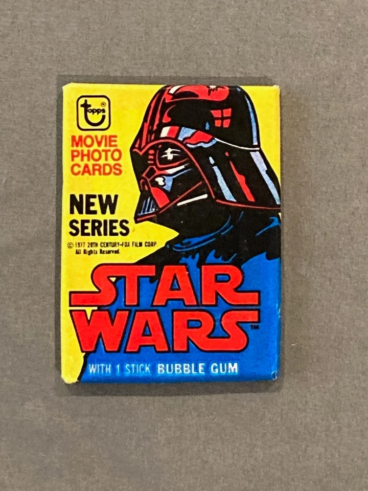 1977 STAR WARS 🔵🟡🔴⚫️🌑 / ЗАПЕЧАТАННЫЙ — НЕРАСПЕЧАТАННАЯ восковая упаковка Topps (1); серия 2 - Изображение 2 из 4