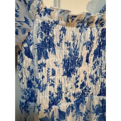 NEU seltene Editionen blaue Blumen Rüschen Rüschen Größe 6/6X - Bild 3 von 10