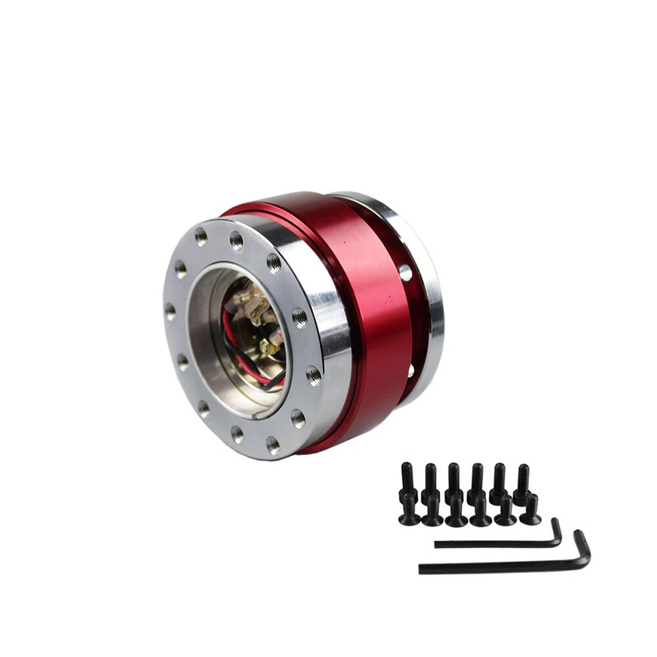 Adaptador HUB de liberación rápida de volante de coche de aluminio Snap Off Boss Kit AZUL Foto 3 de 4