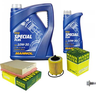MANN Inspektionspaket 6 L MANNOL Special Plus 10W-30 für Opel Vectra B CC 2.2i