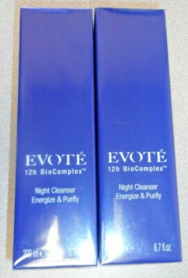 LOT OF 2 EVOTE 12H BIOCOMPLEX NIGHT CLEANSER ENERGIZE & PURIFY 6.7oz NIB SEALED