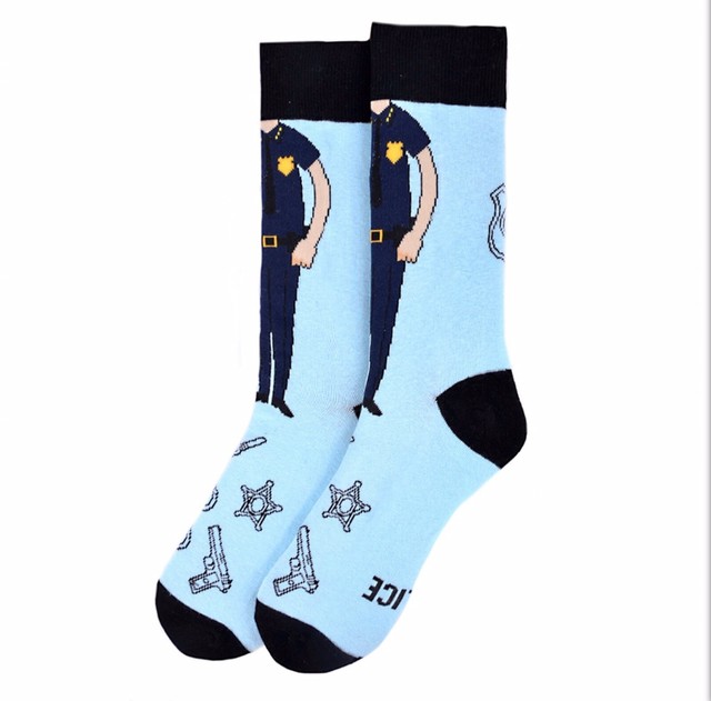 Mens Police Officer Novelty Fun Crew Socks eBay