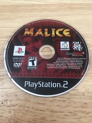Malice (Sony PlayStation 2, 2004) Working Game Only