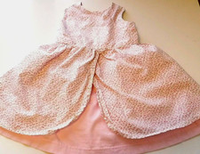 Vintage Baby Girls Dress Krickets 12 Months Tiny Pink Rosebuds