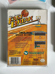 Magic Johnson's Fast Break (Nintendo NES 1990) Box Game Inserts w/Protector Case