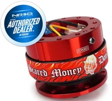 NEW NRG QUICK RELEASE GEN 2.0 RED BODY BLACK RING SCARED MONEY SRK-200RD-LITT