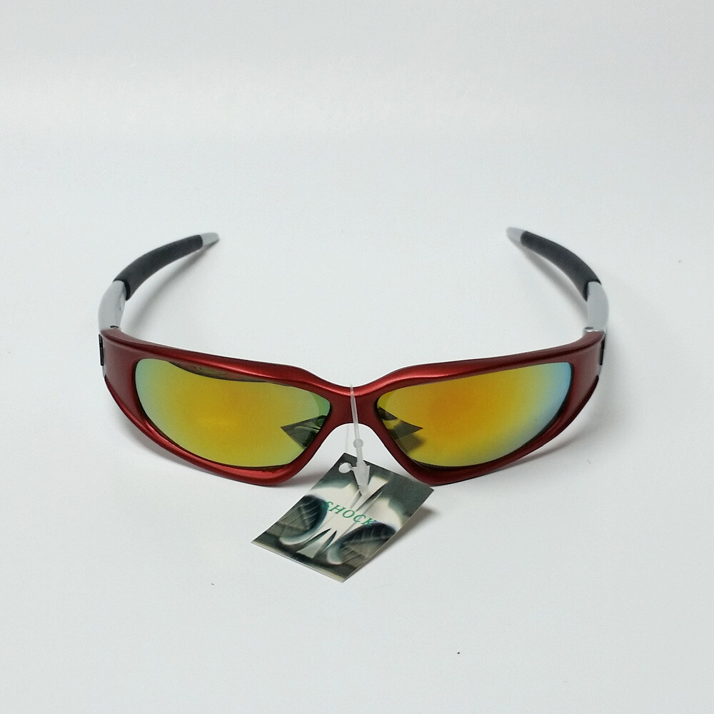 Men's Red Gray Black Sunglasses with Multi Colored Lens #CH01