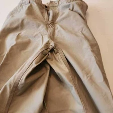 Carhartt Mens Casual Work Utility Pants Beige Pockets Flat Front 38x32