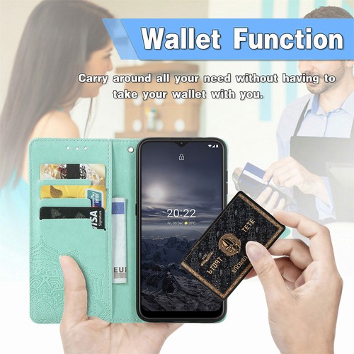 Luxury Totem Leather Wallet Cover Case For A14 A04E A15 A55 A34 A24 S22 S23 S24 - Picture 37 of 63
