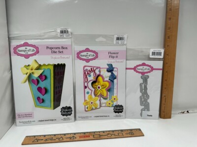 Stamps of Life Popcorn Box Flower Flip-It Thanks Die Set Scrapbooking Card