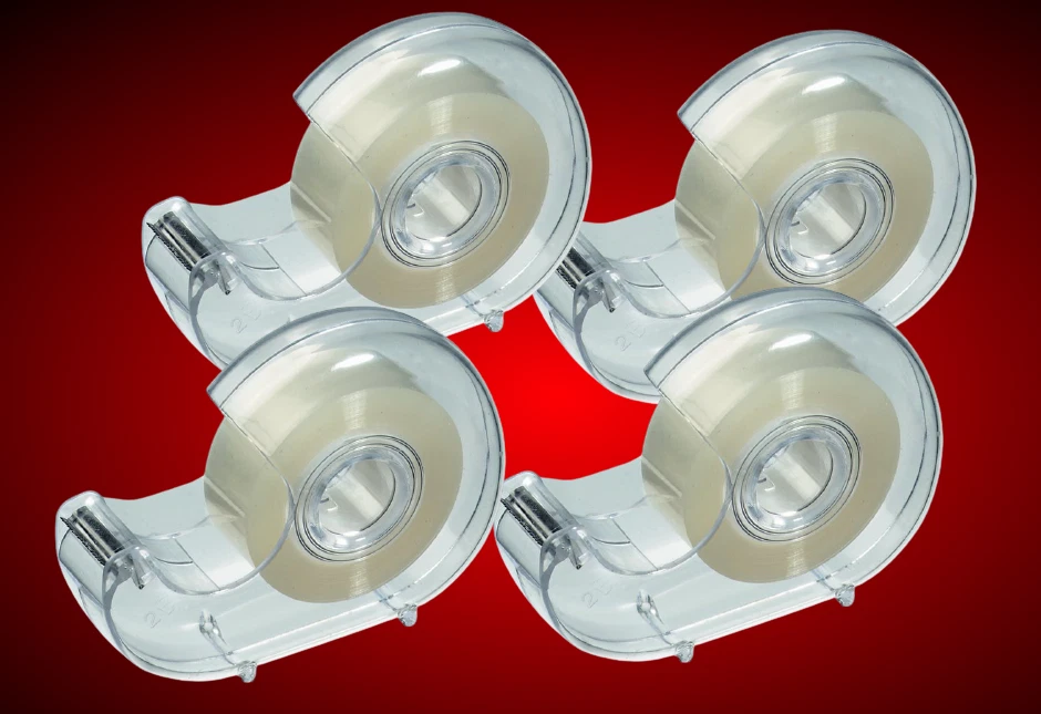 2 | 4 Klebebandabroller Klebefilmabroller Abroller Hand Tisch inkl. Klebeband