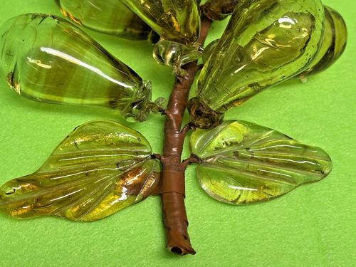1950s - 60s Kyukyu MCM (4) Hand Blown Glass Grape Clusters Okinawa Japan - Picture 3 of 7