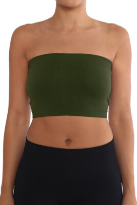Women Seamless Layering Tube Top Bandeau Layering Bra Top Spandex (Plus Size)