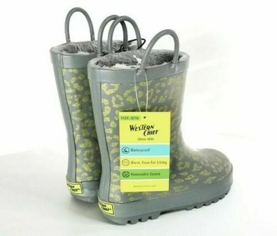 fur lined rain boots