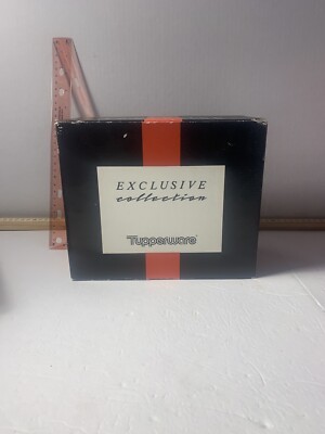 VTG Tupperware1988 Exclusive Collection Table Caddy Set Black & Acrylic