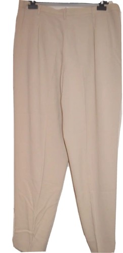 Philippe Adec ~France Smart Classic Tailored Ivory Dress Trousers: FR 50 (UK 22) - Picture 3 of 9