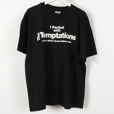 Vintage 90s I partied with the temptations RMCC Dream makers ball shirt XL Band