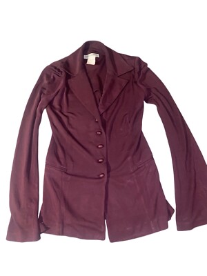 ALBERTA FERRETTI Maroon Blazer Women’s Made In Italy Business Casual  Office