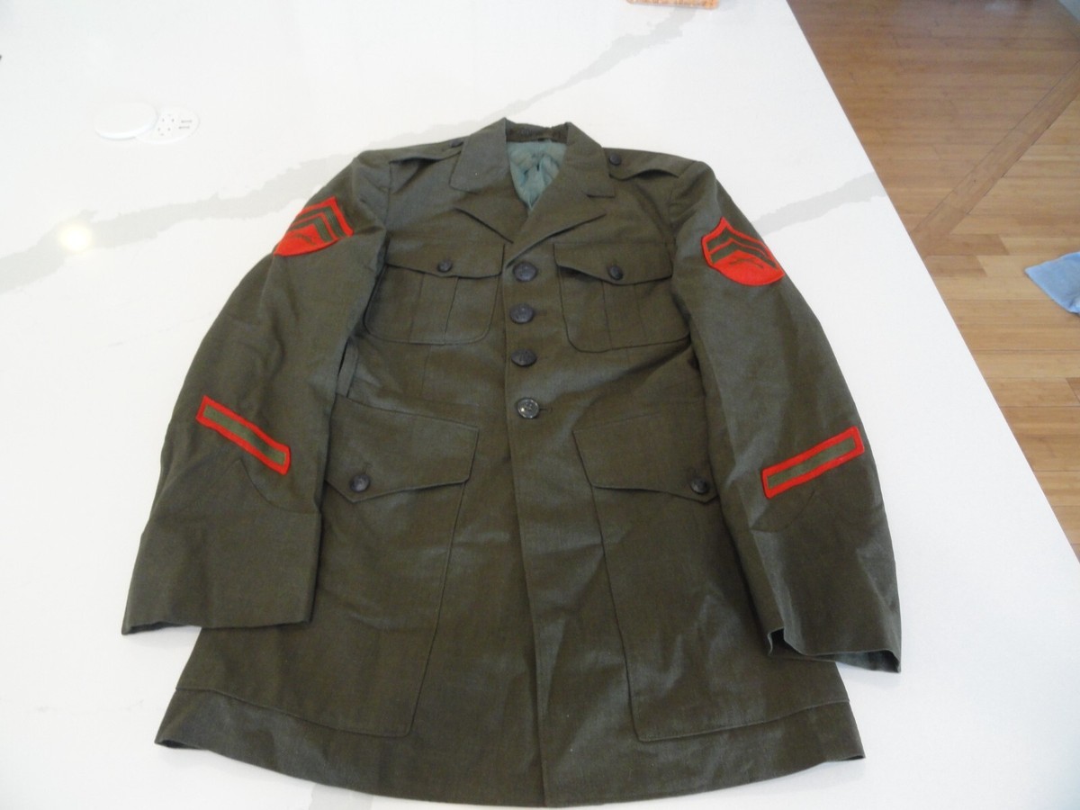 USMC MARINE CORPS ALPHA COAT SERVICE DRESS GREEN JACKET
