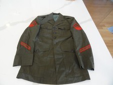 USMC MARINE CORPS ALPHA COAT SERVICE DRESS GREEN JACKET UNIFORM 36R 36 REGULAR