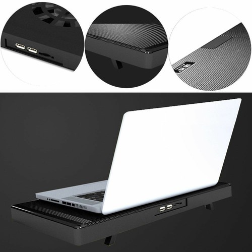 Upgraded Laptop Cooling Pad Slim Stand 11"-17" Notebook PC Led Quiet Cooler Fans - Afbeelding 8 van 12