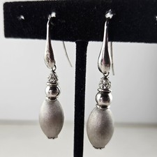 Sterling Silver Italy Earrings Pierced Dangle 4.4g [8549]
