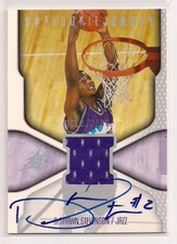 2000-01 DESHAWN STEVENSON SPx ROOKIE AUTO RC DALLAS MAVERICKS CHAMPIONSHIP TEAM