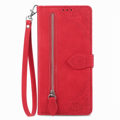 For Samsung Galaxy A25 A24 A23 Leather Zipper Wallet Phone Luxury Case Cover