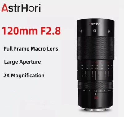 AstrHori 120mm F2.8 Macro 2x Full Frame Large Aperture Lens for Leica L Camera