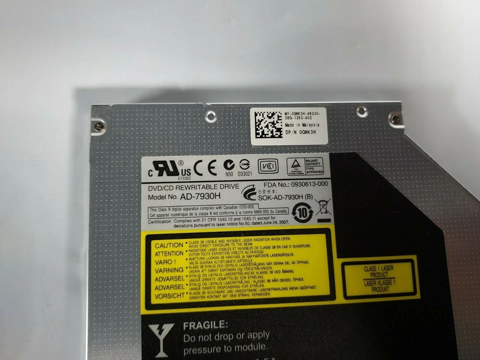 Dell CDRW DVDRW Drive GNK3H AD-7930H E6400 E6500 E6410 E6510 M2400 - Image 2 of 4