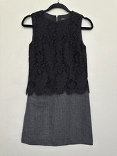 Dolce & Gabbana Lace Tweed Sheath Dress Sleeveless Italy Workwear Women's Small