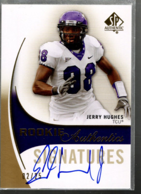 B2917- 2010 SP Authentic Gold #149 Jerry Hughes Auto / 25 Muster Pic