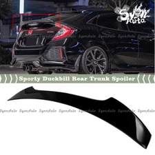 FITS 17-2021 HONDA CIVIC HATCHBACK GLOSSY BLACK HIGH-KICK DUCKBILL TRUNK SPOILER